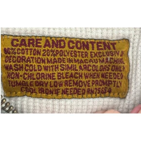 Abercrombie & Fitch vintage gray thermal lined hoodie, Y2K, varsity, logo, retro - Picture 6 of 6